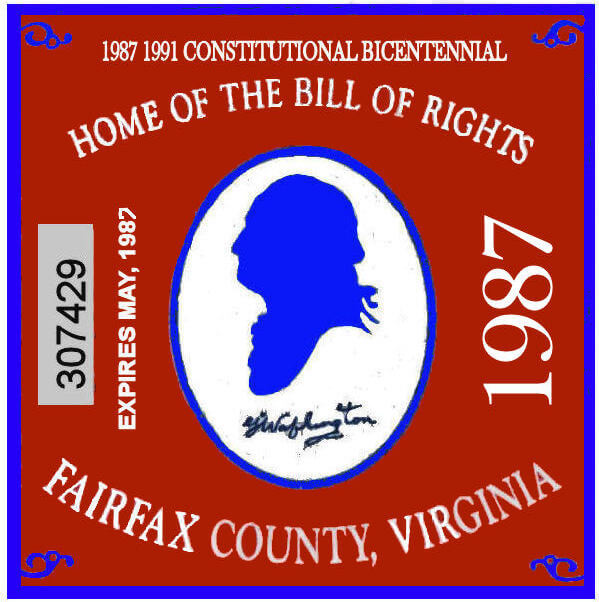 (image for) 1987 VA Fairfax centennial sticker